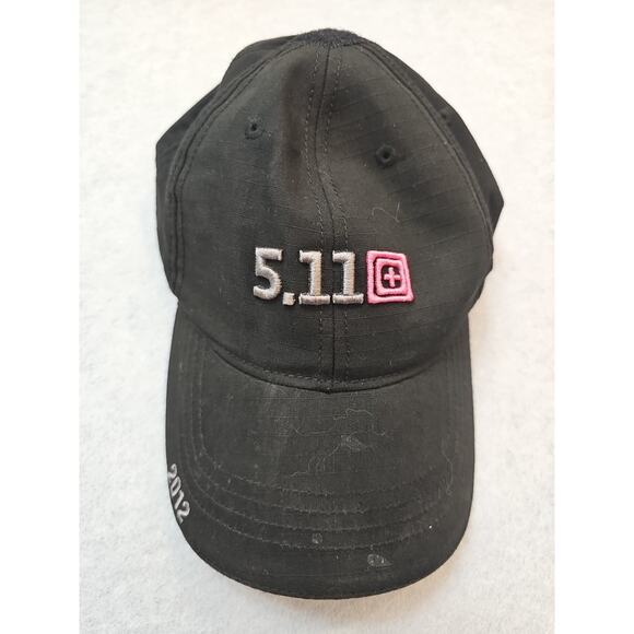 511 Tactical Hat One Size Black Strap Dad Cap Rip Stop Pink Embroidered 2012 - Picture 1 of 5